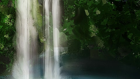 Mossy grotto with waterfalls — Stillmotion