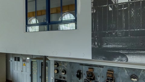Industrial machinery inside large hall — Stillmotion