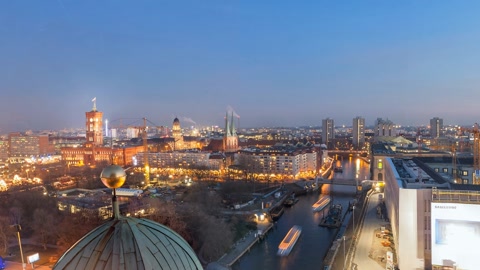 City skyline with domed architecture — Stillmotion