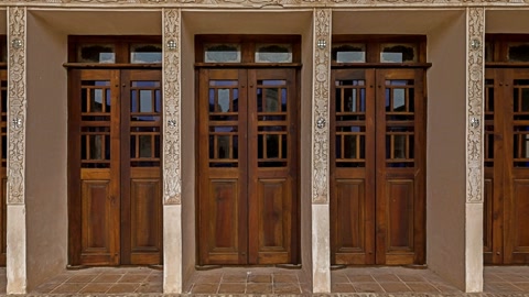 Ornate courtyard with central pool — Stillmotion