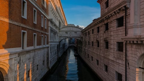Waterfront promenade by historic buildings — Stillmotion
