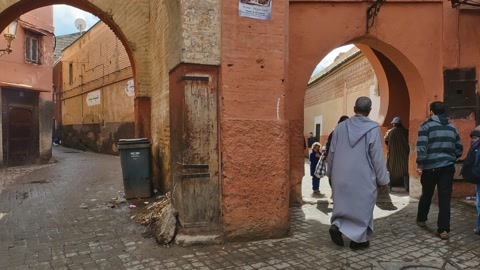 Medina market street with archways — Stillmotion