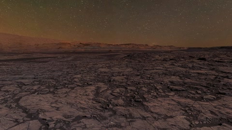 Rocky tundra under starry sky — Stillmotion