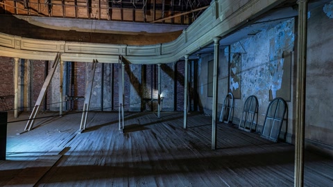 Abandoned interior with dim lighting — Stillmotion