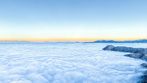 Snow-covered ice shelf and mountain ridge — Stillmotion