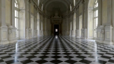 Grand hall with checkered floor — Stillmotion