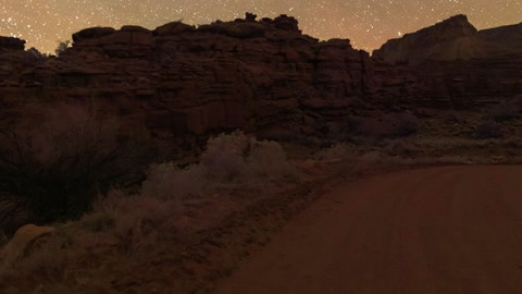 Night desert rock formations — Stillmotion
