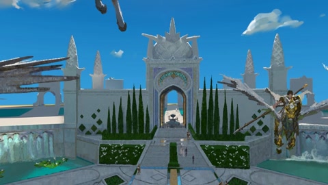 Fantasy water park with marble architecture — Stillmotion