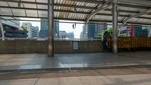 Urban plaza with covered walkways — Stillmotion