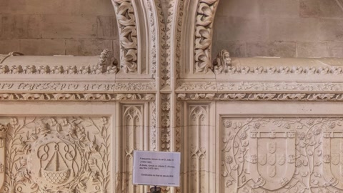 Ornate stone burial chamber interior — Stillmotion