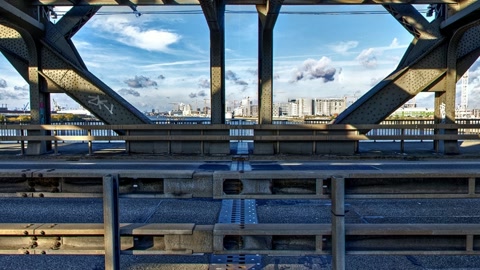 Steel bridge structure with rail tracks — Stillmotion