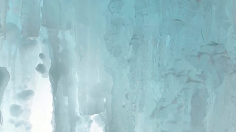 Ice cave with frozen pillars — Stillmotion