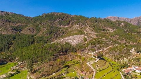Terraced village valley landscape — Stillmotion