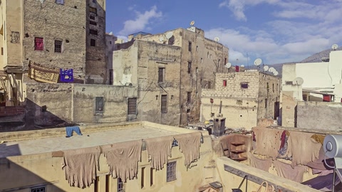 Kasbah rooftops and cityscape — Stillmotion