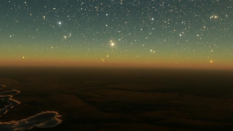 Starry sky over dark horizon — Stillmotion