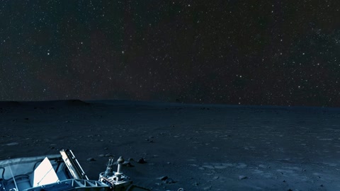 Starry night over rocky plain — Stillmotion
