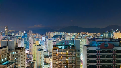 Night city skyscrapers — Stillmotion