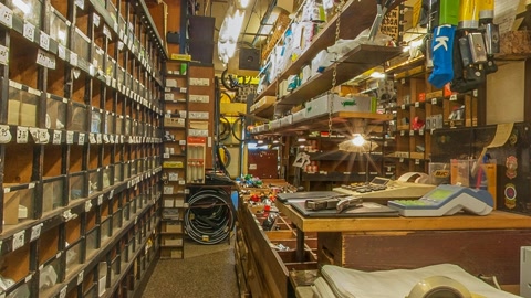 Hardware store aisles and supply shelves — Stillmotion