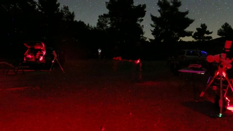 Night campsite under starry sky — Stillmotion