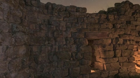 Stone ruins under starry sky — Stillmotion