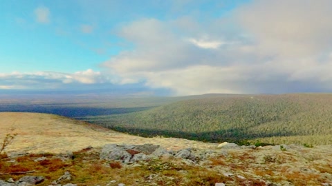 Rock formations in tundra landscape — Stillmotion