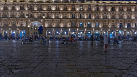 Illuminated plaza at night — Stillmotion