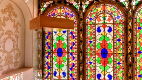 Ornate stained glass church interior — Stillmotion