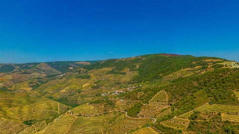 Terraced mountains with winding river — Stillmotion