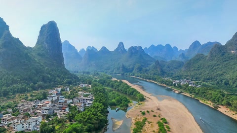 Karst river and village valley — Stillmotion