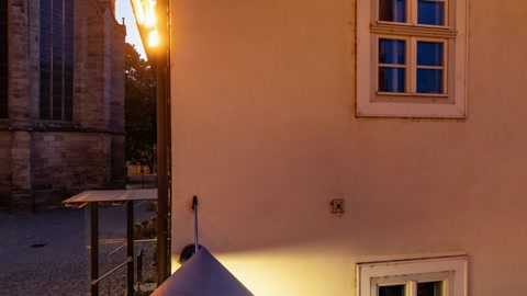 Illuminated church at night — Stillmotion