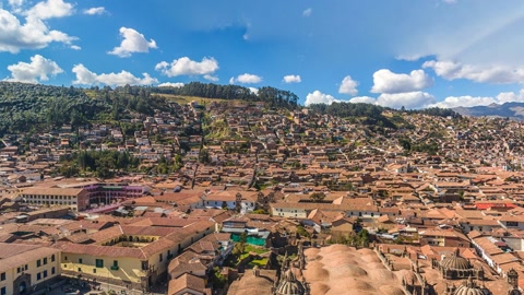 Historic village in mountainous valley — Stillmotion
