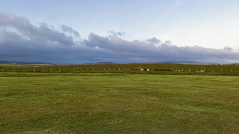 Golf course with standing stone sculptures — Stillmotion