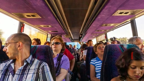 Train interior with seated passengers — Stillmotion
