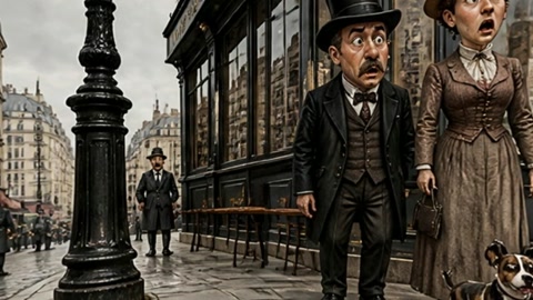 Giant snails on Paris street corner — Stillmotion