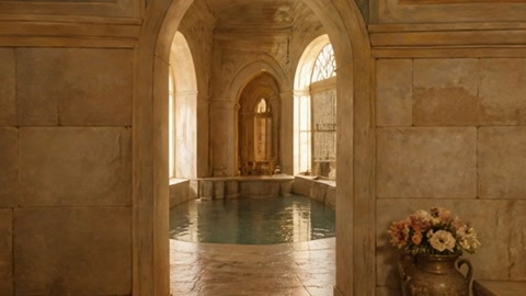 Ancient bath chamber with women — Stillmotion
