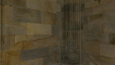 Stone cloister corridor with arches — Stillmotion