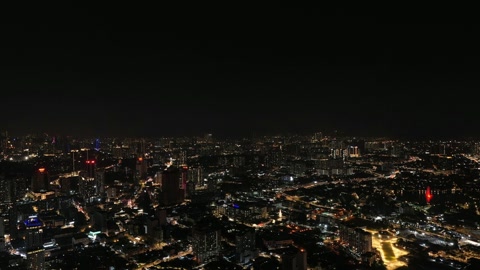 Night city skyscraper lights — Stillmotion