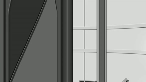 Futuristic closet interior with display screens — Stillmotion