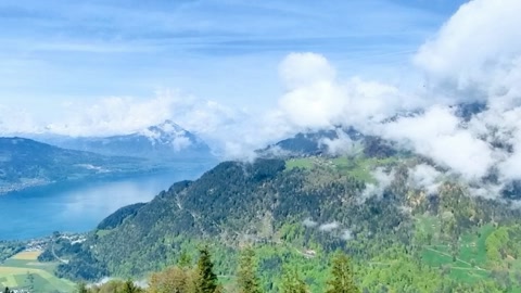 Mountain lake and valley vista — Stillmotion