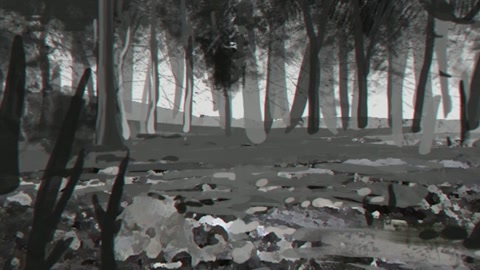 Dinosaur walking through forest — Stillmotion