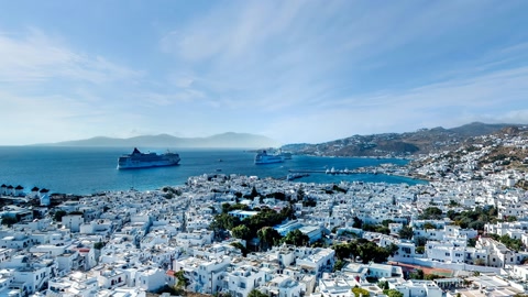 Coastal village on a hillside — Stillmotion