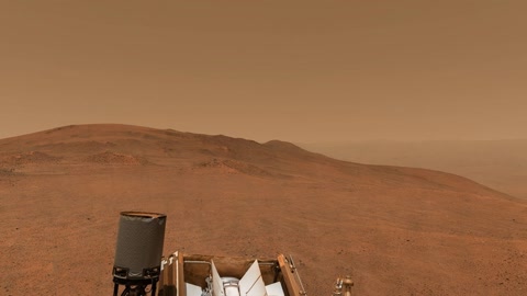 Rocky desert terrain with rover hardware — Stillmotion