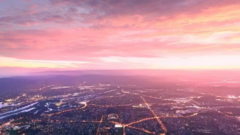 City and coast at sunset — Stillmotion