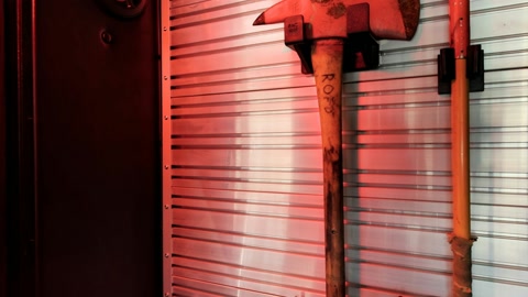 Fire truck interior with rescue gear — Stillmotion
