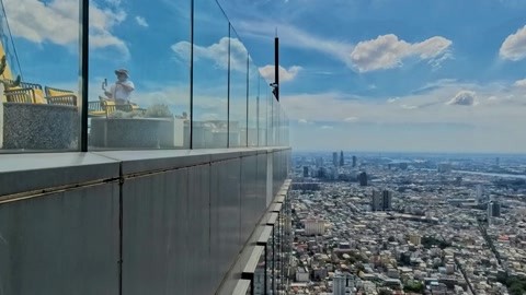 City skyline from rooftop terrace — Stillmotion