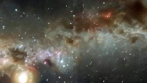 Glowing cosmic sky with black hole — Stillmotion