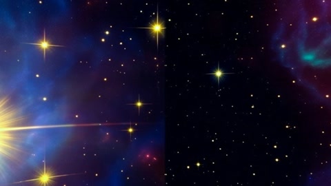 Colorful nebula with bright stars — Stillmotion