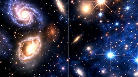 Star-filled night sky with galaxies — Stillmotion
