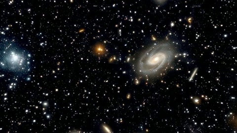 Star-filled night sky with spiral galaxies — Stillmotion