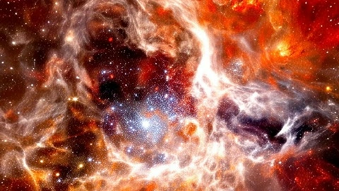 Glowing nebula field in deep space — Stillmotion